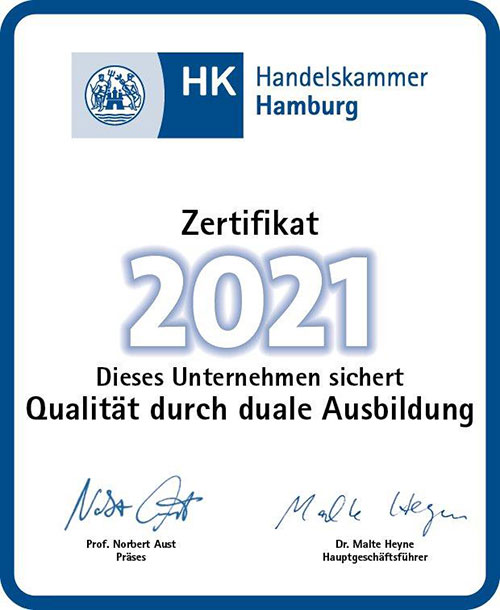 Ausbildungszertifikat 2020